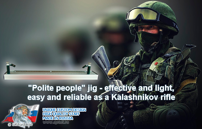 Paracord Jig "Polite people" - effective and light, easy and reliable as a Kalashnikov rifle